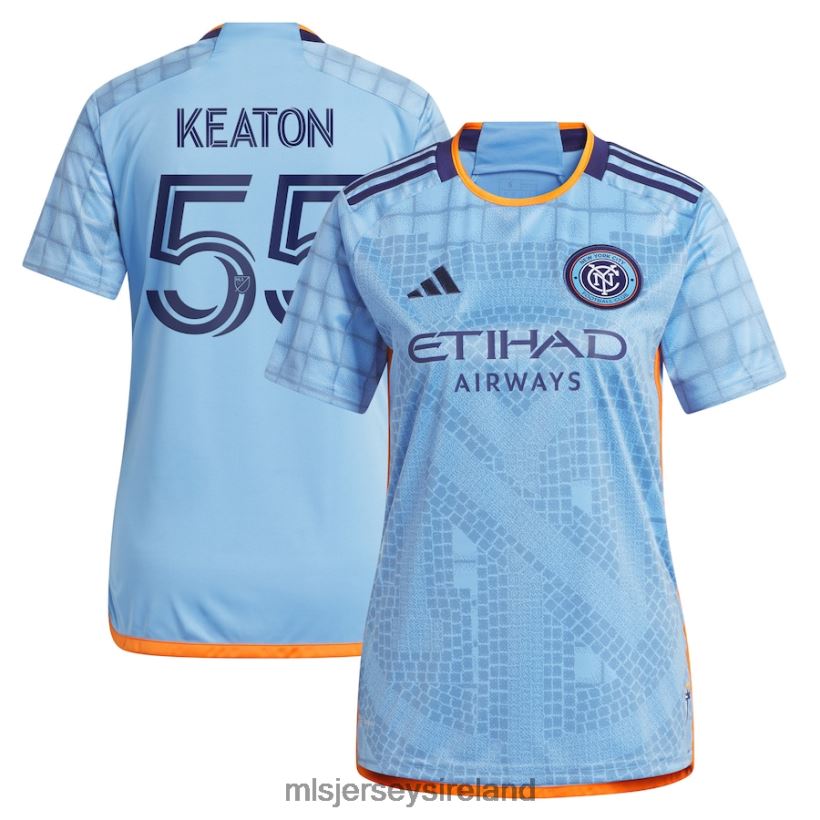Jersey New York City FC Keaton Parks Adidas Light Blue 2023 The Interboro Kit Replica Jersey Women MLS Jerseys RR22VR1187