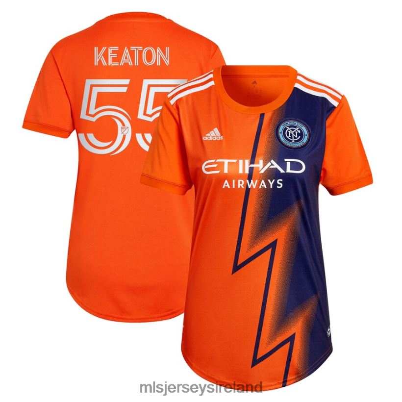 Jersey New York City FC Keaton Parks Adidas Orange 2023 The Volt Kit Replica Player Jersey Women MLS Jerseys RR22VR1112