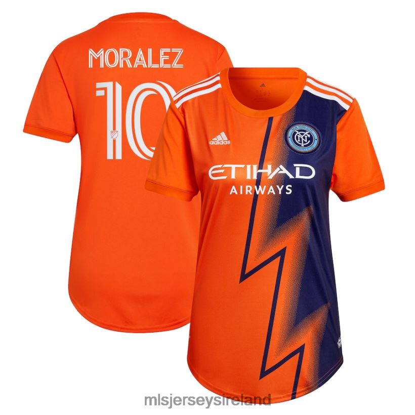 Jersey New York City FC Maximiliano Moralez Adidas Orange 2022 The Volt Kit Replica Player Jersey Women MLS Jerseys RR22VR954